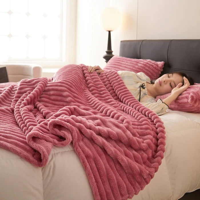 Ultra Plush Velvet Rabbit Fur Blanket