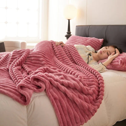 Ultra Plush Velvet Rabbit Fur Blanket