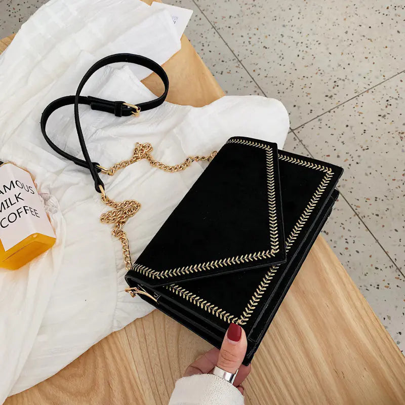 Versatile Chain Crossbody Velvet Mini Bag