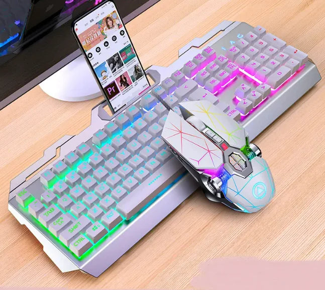 Futuristic RGB Keyboard & Mouse Kit