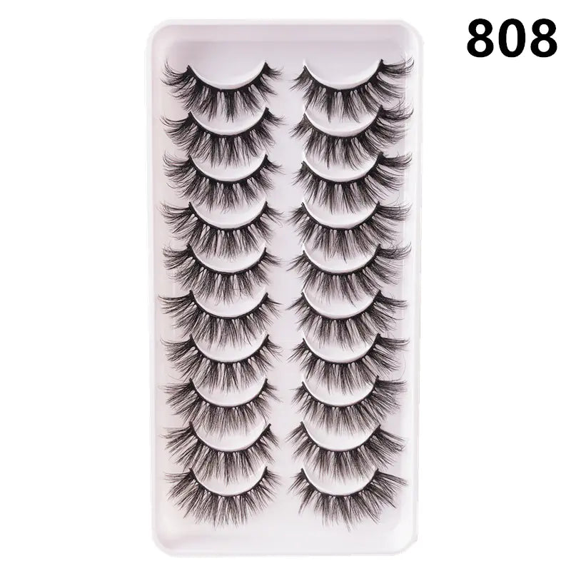 Faux Mink Lash Set – Wispy & Reusable (10 Pairs)