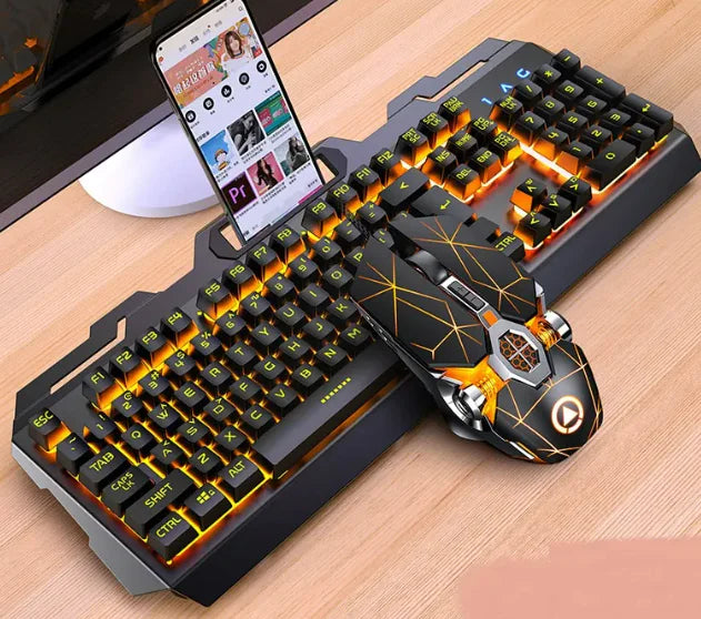Futuristic RGB Keyboard & Mouse Kit