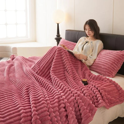 Ultra Plush Velvet Rabbit Fur Blanket